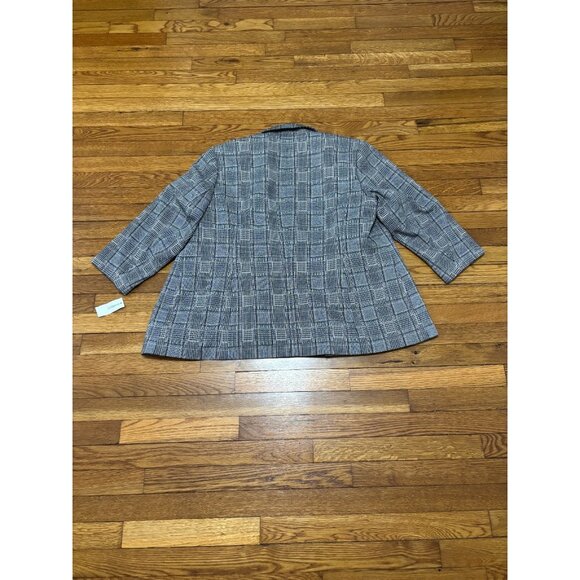 Jones Studio Womens Blazer Jacket Plus Sz 2X Glen Check Open Front NWT $80 - Picture 8 of 8
